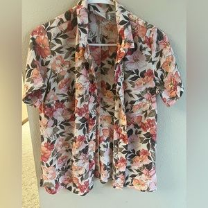 Button up floral shirt